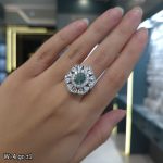 انگشتر نقره زمرد 11244034 - تصویر 2