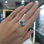 انگشتر نقره زمرد  11243038 - تصویر 2