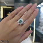 انگشتر نقره زمرد 11243027 - تصویر 2