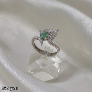 انگشتر نقره زمرد  11243012
