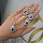 نیم ست نقره یاقوت کبود 202417069 - تصویر 2