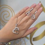 نیم ست نقره طرح قلب 20137033 - تصویر 2