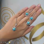 نیم ست نقره فیروزه 201313053 - تصویر 2