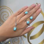 نیم ست نقره فیروزه 20139070 - تصویر 2