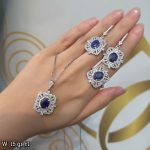 نیم ست نقره یاقوت کبود  202414091 - تصویر 2