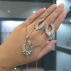 نیم ست نقره تراش 20156075