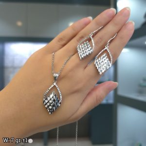 نیم ست نقره تراش 20157029