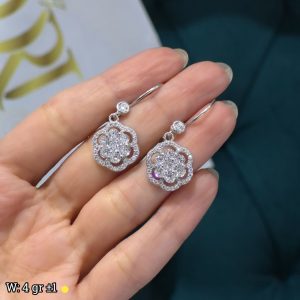 گوشواره نقره طرح گل  19134046